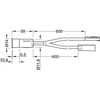 Surface mounted downlight, Häfele Loox LED 3023 24V plastic