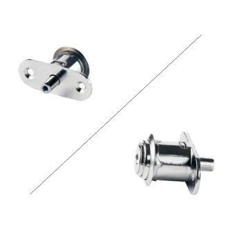 Push button lock 1003, for sliding doors, Ø19x23mm, key to differ, nickel plated