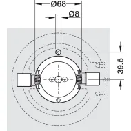 Šviestuvas LED MODUL R36 TT 6,8W 24V 30K įfrez.