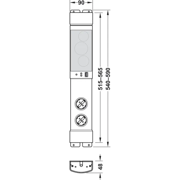 Combination socket element, 230V, with USB charging station and Bluetooth® speaker