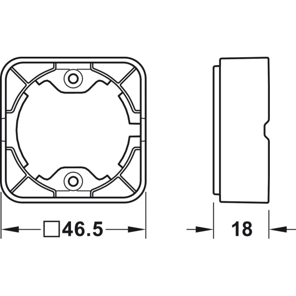 USB charging station, Häfele Loox5, USB-A / USB-C, 24V