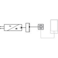 Krovimo stotelė USB Loox5 12V 16W balta HAFELE