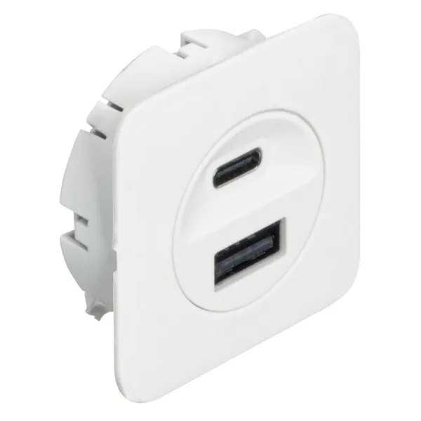 USB charging station, Häfele Loox5, USB-A / USB-C, 24V