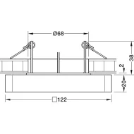 Šviestuvas LED CUBIC36 7,1W 24V 27K įfrez.