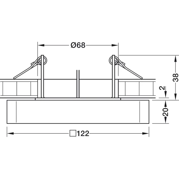 Šviestuvas LED CUBIC36 6,8W 24V 30K įfrez.