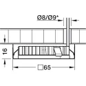 Housing for undermounted light, for Häfele Loox and Häfele Loox5 LED drill hole Ø58mm