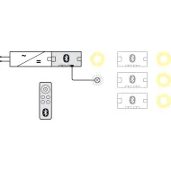 Plėtiklis Connect Mesh Eco su pulteliu 24V 4jung. Loox5 HAFELE