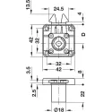 Roller shutter rim lock, Symo, backset 24.5mm