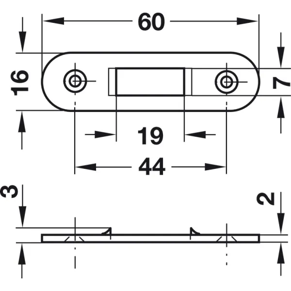 Roller shutter rim lock, Symo, backset 24.5mm