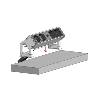 Adhesive base for DESK2 power distributing unit, RAL9005 black