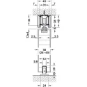 Sliding door fitting, Slido D-Line11 50C, set without running track