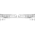 Sliding door fitting, Slido D-Line11 50C, set without running track