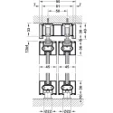 Sliding door fitting, Slido D-Line11 50C, set without running track