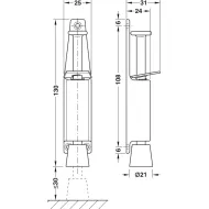 Fiksatorius durims 130mm HAFELE