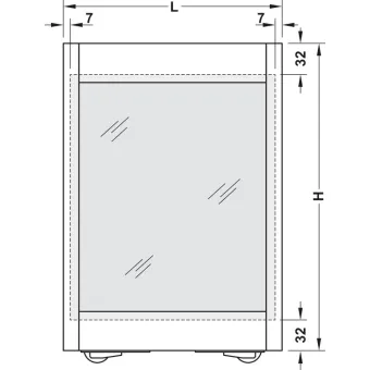 Sliding door fitting, Slido D-Line43 80N, frame door for glass and wooden panel
