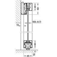 SDS Slido D-Line43 80N stik.1d L1100 juoda H