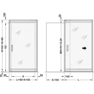 SDS Slido D-Line43 80N stik.1d L1100 juoda H