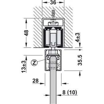 Profilis D-Line11 I/L/J Pocket L2500mm, P36mm