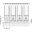 Additional set for telescopic opening, for Häfele Slido D-Line11 50P / 80P / 120P, 50C / 80C / 120C