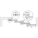 Additional set for telescopic opening, for Häfele Slido D-Line11 50P / 80P / 120P, 50C / 80C / 120C