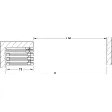 Additional set for telescopic opening, for Häfele Slido D-Line11 50P / 80P / 120P, 50C / 80C / 120C