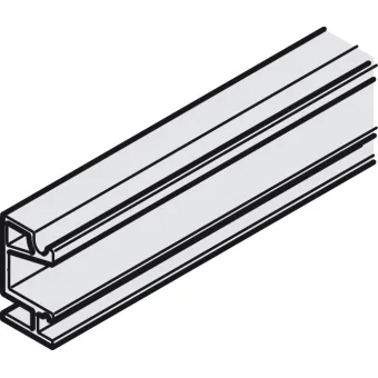 Mounting rail, Pre-drilled, width H19mm
