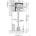 Sliding door fitting, Slido D-Line12 50E, set