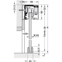 Sliding door fitting, Slido D-Line12 50E, set