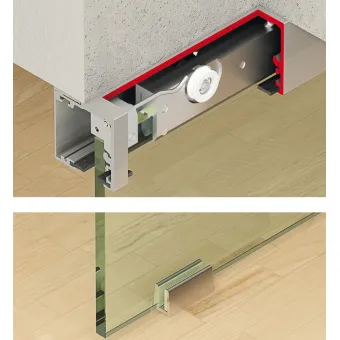Sliding door fitting, Slido D-Line12 50E, set