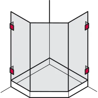 Tumbler holder, For wall-glass connection
