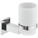 Glass clamp, With satin frosted glass, square