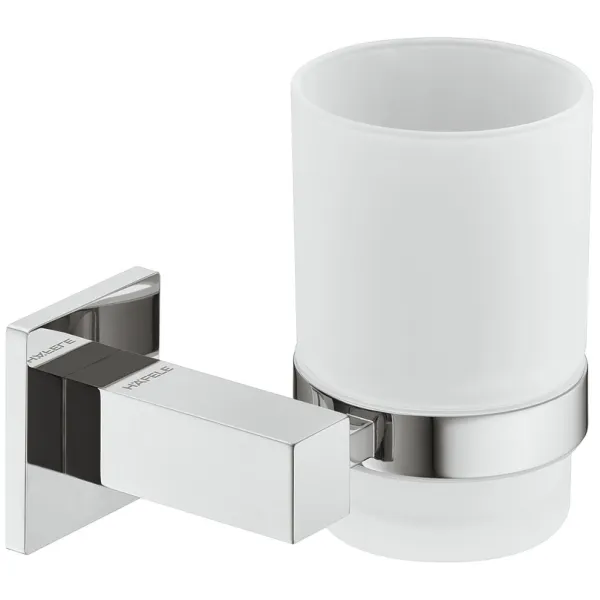 Glass clamp, With satin frosted glass, square