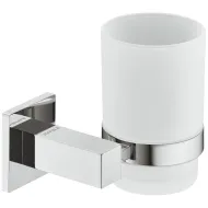 Stiklinė su laikikliu chromas/stiklas H