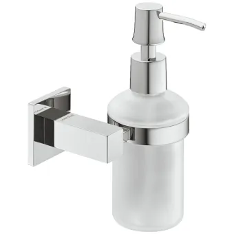 Soap dispenser, With satin frosted glass, square