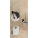 WC brush set, With satin frosted glass