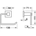 Toilet roll holder, For screw fixing