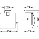 Toilet roll holder, With hood