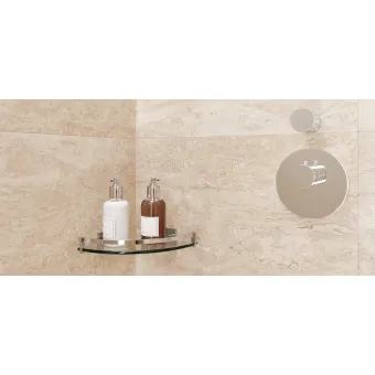 Quarter circle shower tray, With tumbler