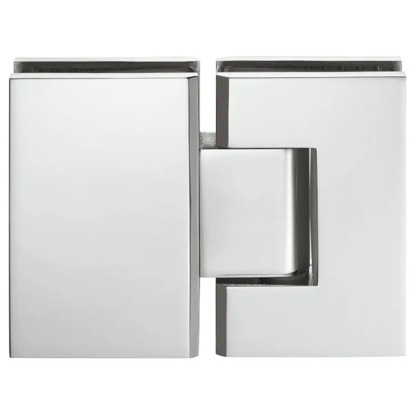 shower door hinge, for glass-glass connections, 180° glass front