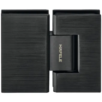 shower door hinge, for glass-glass connections, 180° glass front