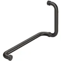 Shower door handle with towel rail, Round