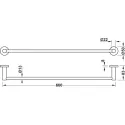 Kabykla rankšluosčiui Ø50mm, L660mm, juoda