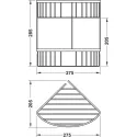 Corner wire basket, chrome plated polished, 2 tiers, Classic series