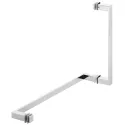 Shower door handle with towel rail, Square