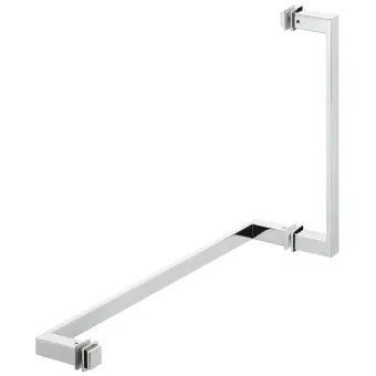 Rankena dušo durims kvadratinė L575mm, H475mm, chromo spalva