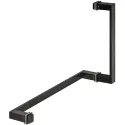 Shower door handle with towel rail, Square