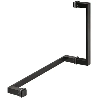 Shower door handle with towel rail, Square