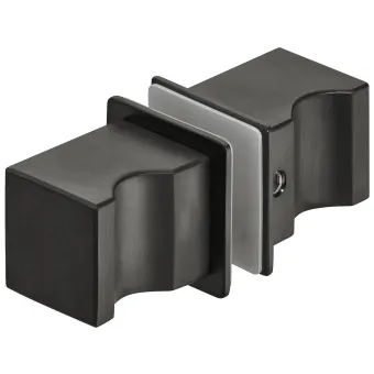 Rankenėlė dušo durims kvadratinė 32x32mm, juoda