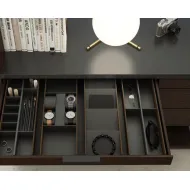 Dėklas universalus 432x150 H50 riešut.CANALETTO+dirbt.oda antracitas