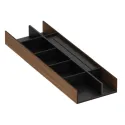Tie tray 432x150mm H50mm CANALETTO, Canaletto Walnut & anthracite, simil leather